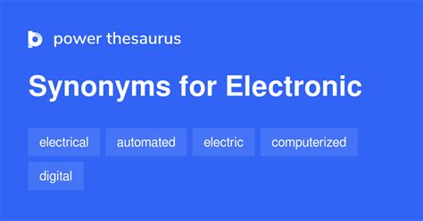Electronic synonyms .